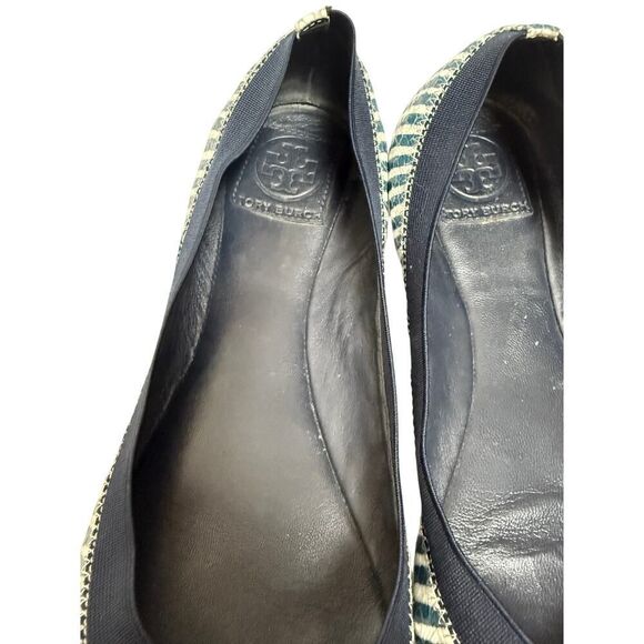 Tory Burch Caroline Striped Flats Sz. 9.5 - Picture 3 of 8